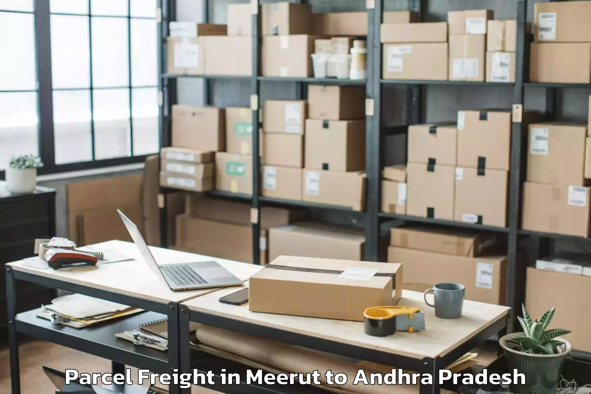 Book Meerut to Veligandla Parcel Freight Online